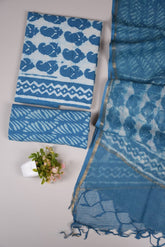 Premium Sanganeri Printed Cotton Suit With Kota Doria Duppta(BFCOTKD12)